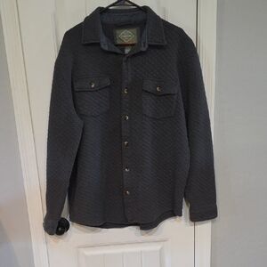 St. John's Bay Dark Gray Quilted Shirt Jacket